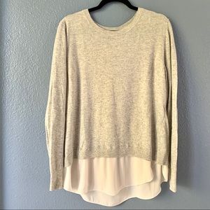 LOFT Long sleeve mixed media sweater